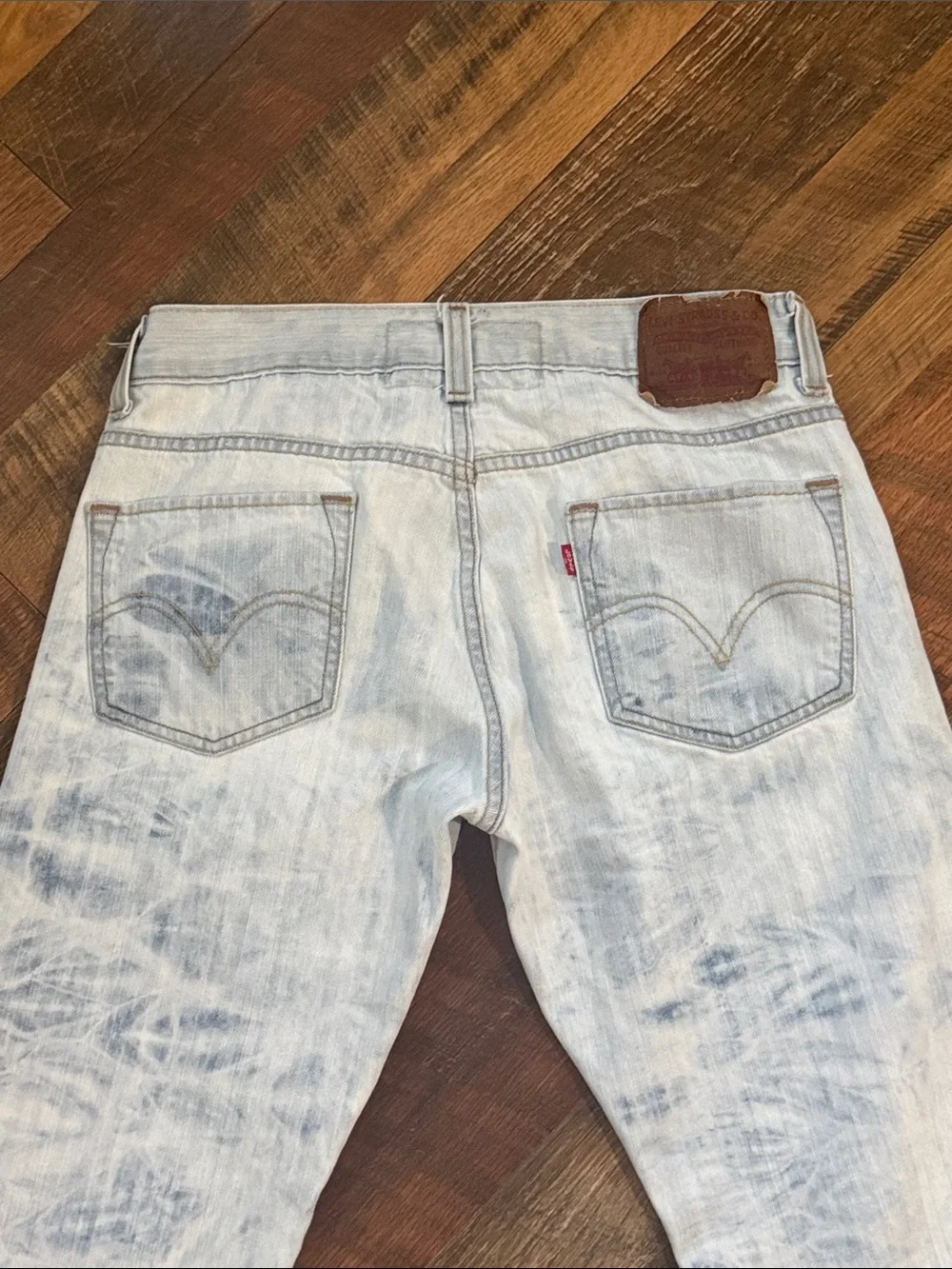 Levi’s 511 Skinny Jeans Light Wash Acid Bleach Denim W33 L32